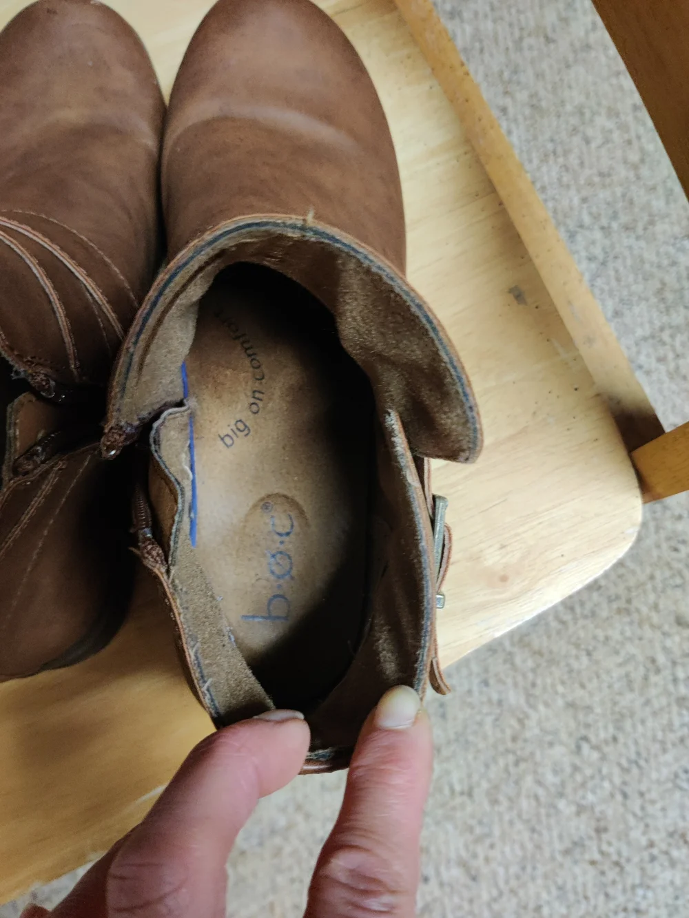 Boc Brown Ankle Booties with Side Buckle